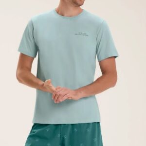 Pijama Masculino Manga Curta Com Bermuda - Cor com Amor